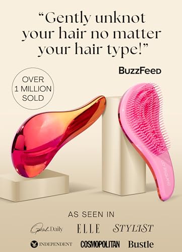 Lily England Detangler Hair Brush for Curly, Thick, Straight & Natural Hair - Gentle Detangling Brush for Women, Kids & Toddlers with Flexible Bristles - Smooth Hairbrush for Wet & Dry Hair, Ombre - color: Ombre