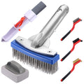 Sliner 6 Pcs Pool Cleaning Kit 5 Inch Stainless Steel Pool Brush Pumice Stone Metal Wire Bristles Srubber Calcium Remover for Swimming Build-up on Tiles, Rust Stains on Concrete Walls