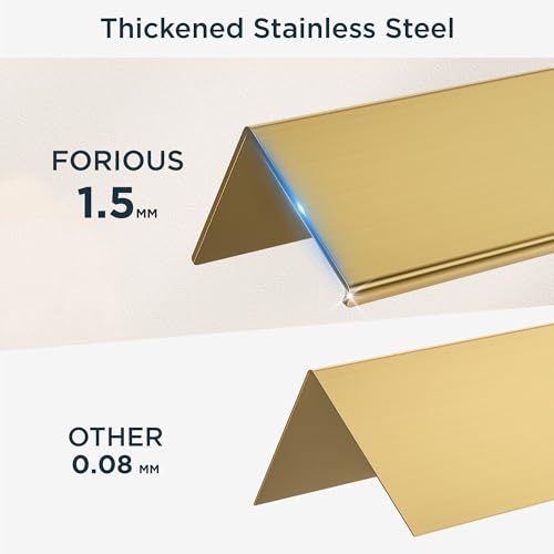 FORIOUS Double Toilet Paper Holder with Shelf, Wall Mount Tissue Roll Holder for Bathroom, 304 Stainless Steel Commercial Toilet Tissue Dispensers with Phone Shelf (1, Brushed Gold) - color: Brushed Gold