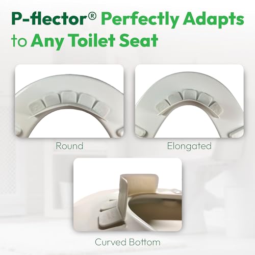 P-flector® Toilet Seat Urine Guard (1-Pack) - Pee Splash Guard for Potty-Training Kids, Adults, Seniors & Special Needs Individuals - Fits Round, Elongated & Curved Toilet Seats - size: 1 Pack