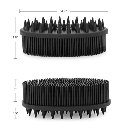 All-in-One Exfoliating Shower Brush – Gentle Silicone Loofah for Sensitive Skin with Dual-Purpose Scalp Massage for Spa-Quality Showers Daily (1pck) (Green) - color: Green