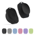 Soft Silicone Body Scrubber, Gentle Like a Hand Exfoliating Your Skin and Build Up Lather Easily, Back Large Suction Cup Easy to Store, Long-Lasting & Deep Clean (Black) - color: Black
