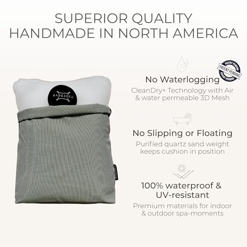 BADESOFA® Luxury Bathtub Pillow L in Ivory Pearl, Quick Drying Technology | Large Bath Pillow for Therapeutic Neck and Back Support, Premium Full Body Bath Tub Cushion, Luxury Spa Gift - color: Ivory Pearl, size: Large (Single Pillow)
