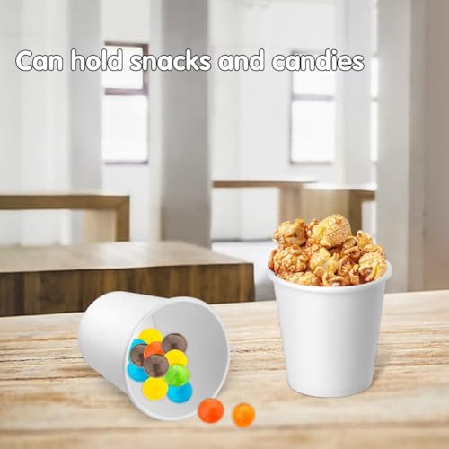3 oz 100 Pack Disposable Paper Cups, Bathroom Mouthwash Cups, Espresso Disposable Cups for Bathroom, Snack, Espresso, Mouthwash (White) - color: White, size: 100 Count