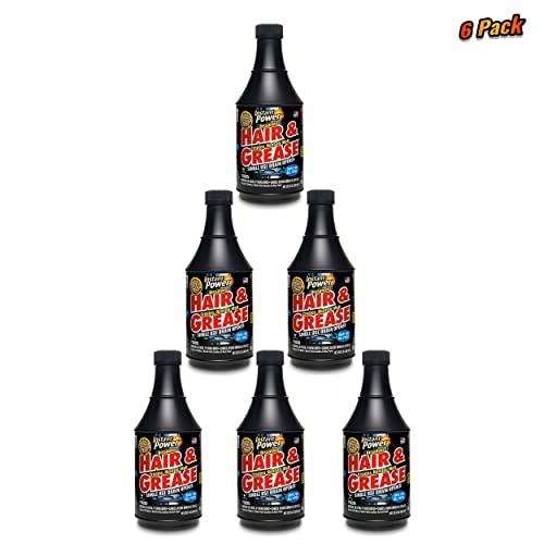Instant Power Hair and Grease Drain Cleaner - Shower Liquid Clog Remover, Drain Defense for Sinks, Made in USA, Sink Cleaner and Deodorizer - 20 Oz 6 Pack - size: 20 Fl Oz (Pack of 6)