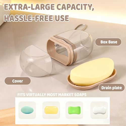 Plastic Travel Bar Soap Dish Holder Case Saver Container for Traveling for Shower Bar