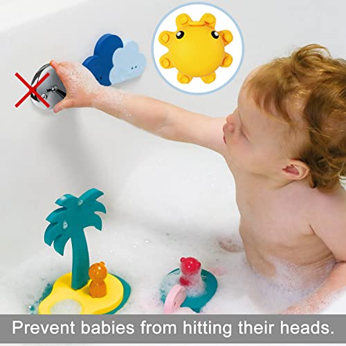 Bathtub Overflow Drain Cover - Tub Soak Bath Cover, Adds Inches of Water for Deeper Bath (Silicone, Yellow) - color: Yellow