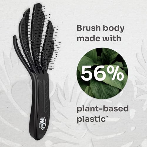 Wet Brush Go Green Curl Detangler, Plant Based, Black | Ultra Soft IntelliFlex Bristles Designed for Curly Hair, Plant Based Eco-Friendly Materials, Gently Detangles, No Breakage - color: Black, size: 1 Count (Pack of 1)