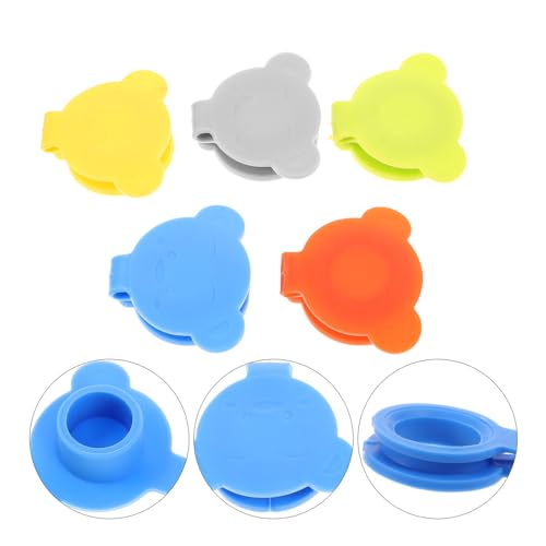 DOITOOL 5pcs Bathtub Drain Plug Stoppers Silicone Tub Stopper Set Multi-Color Bath Basin Cover Leak Proof Bathroom Accessories