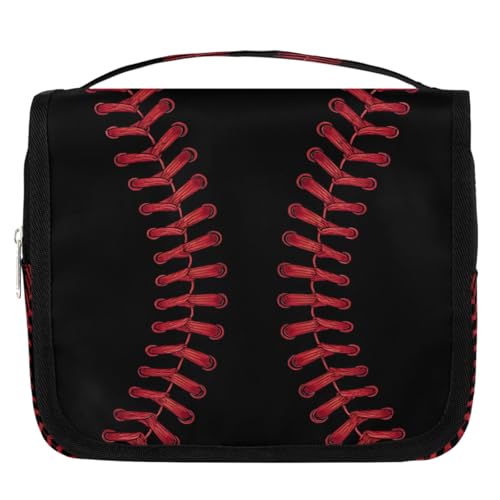 Travel Hanging Toiletry Bag for Women Men Black Baseball Cosmetic Bag Waterproof Makeup Organizer for Accessories, Shampoo, Full Sized Container, Toiletries for Bathroom Shower - color: E 06