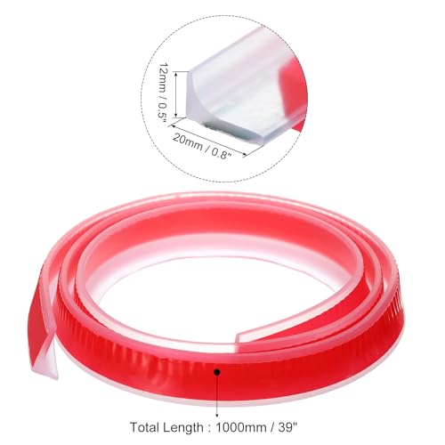 uxcell 39 Inch Collapsible Shower Barrier Stopper Water Splash Guard Blocker 39"Lx0.8"Wx0.5"H for Bathroom Kitchen Wet and Dry Separation, Clear - color: Clear, size: 39"Lx0.8"Wx0.5"H