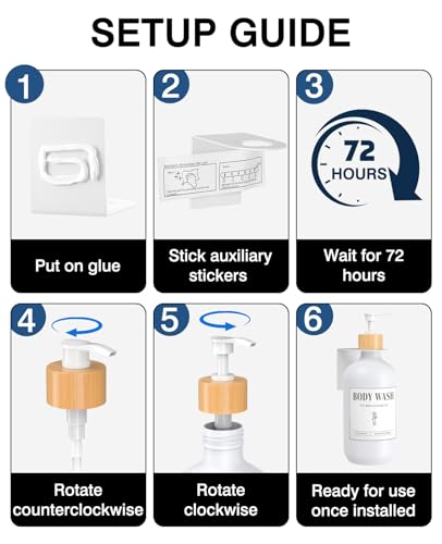 Luxspire Shampoo and Conditioner Dispenser, Shower Soap Dispenser Wall Mounted 3 Sets Plastic Bottles Bamboo Pump, 17OZ Shampoo and Conditioner Bottles for Bathroom, Shower Wall and Hotel, White - color: Matte White
