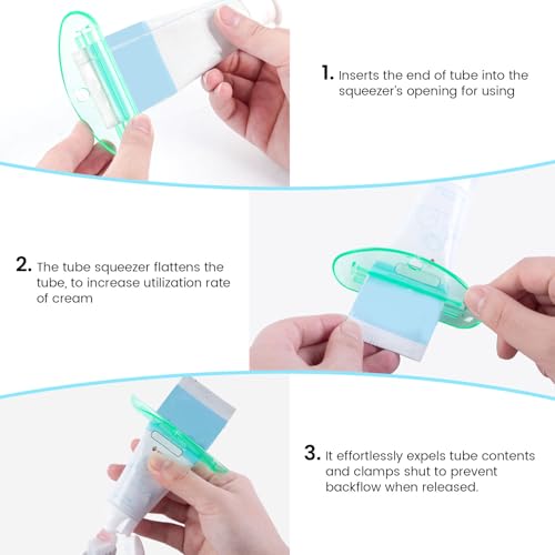 LOVEINUSA Toothpaste Tube Squeezer Dispenser, 4 PCS Toothpaste Clips | Hanging Roller Squeezer Holder for Saving Toothpaste, Facial Cleanser Creams Paint Hair Gel, Glue - color: Multicolors-4