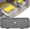 Gosmol Kitchen Sink Splash Guard Silicone Faucet Mat for Kitchen Sink Grey | Sink drain pad behind faucet, Sink rubber mat around faucet guard & draining mat, bathroom sink protector Water Catcher Mat - color: Gray
