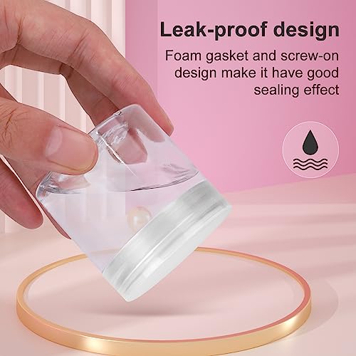 Loretoy 36 Pack 2 OZ Plastic Jars with Lids, BPA Free, Reusable, Refillable Transparent Cosmetic Containers for Bath Salts, Cosmetics, Powders, Beauty Product and Small Accessories - White - color: White, size: 2 Ounce