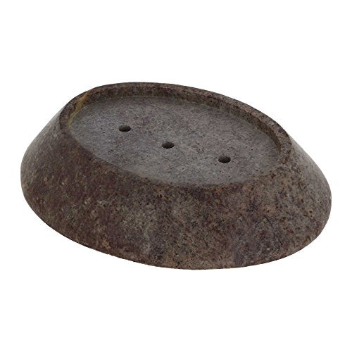 Ajuny Self Draining Soap Dish with Drain Durable Waterfall Stone Soap Tray Holder Soap Saver for Shower, Bathroom, Kitchen, Bathtub Easy Clean - Brown - color: Brown
