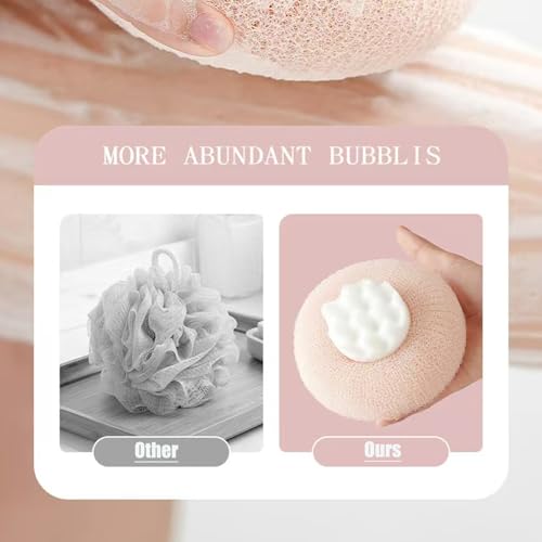 Super Soft Sunflower Suction Cup Bath Ball, 2026 Upgraded 2-in-1 Sunflower Bath Ball Exfoliating Bath Sponge Cleaning Brush, Mesh Shower Body Sponge Accessories for Women, Men Shower (2 Color) - color: Blue+pink