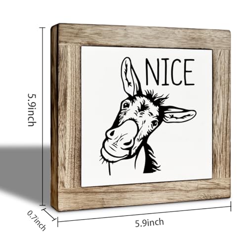 Bathroom Decor, Nice Wooden Box Sign, Funny Toilet Signs, Bathroom Humor Decor, Decorative Wooden Table Sign, Farmhouse Home Office Decoration for Toilet, Restroom Signs 5.9×5.9 inch - color: color22