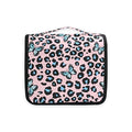 senya Hanging Travel Toiletry Bag Kit Makeup Case Cosmetics Organizer for Men Women - color: Blue Butterfly Leopard Print