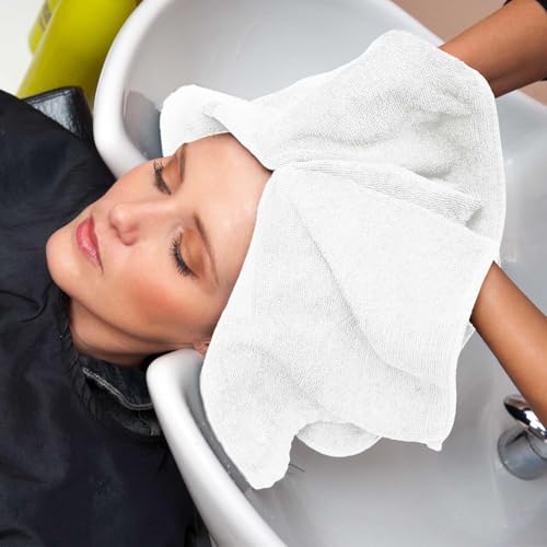 Utopia Towels White Salon Towels, Pack of 72 (Not Bleach Proof, 16 x 27 Inches) Highly Absorbent Towels for Hand, Gym, Beauty, Spa, and Home Hair Care - color: White, size: 72 Pack