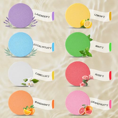 Shower Steamers Aromatherapy 8-Pack Gifts Set - Natural Essential Oil Shower Steamers for Relaxation - Mother's Day, Birthday Presents, Ideal for Stress Relief - Bath Bombs Alternative for Home Spa