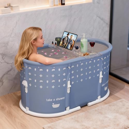 Foldable Bathtub Tray, Expandable to 80cm Acrylic Bath Tray for Tub, Bath Tub Tray Shower Storage Rack, Bath Table Trays for Bathtub (Transparent Bathtub Tray) - color: Transparent Bathtub Tray