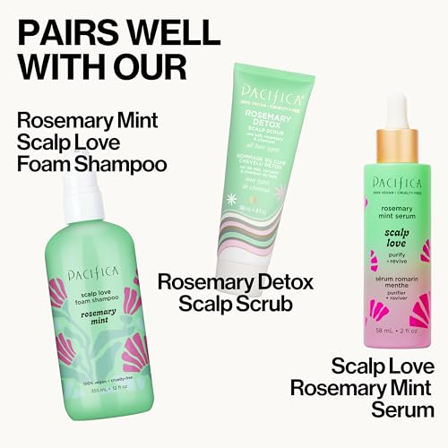 Pacifica Scalp Detox Set – Rosemary Apple Cider Vinegar Scalp Exfoliating Tonic with Scalp Massager Brush, Deep Cleansing & Clarifying Treatment for Buildup, Dry Flaky Scalp, Vegan - style: Tonic & Brush