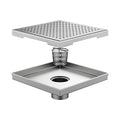 Neodrain Square Shower Drain with Removable Quadrato Pattern Grate, Brushed 304 Stainless Steel Square Drain, with Watermark&CUPC Certified, Hair Strainer (Stainless, 8 in) - color: Stainless, size: 8 IN