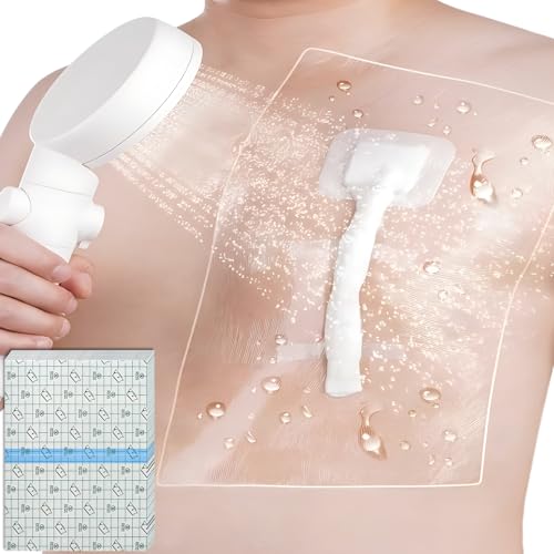 Waterproof Dialysis Catheter Shower Cover Large Coverage Shields for Peritoneal Dialysis Port Accessories PD Chest Catheter Central PICC Line Feeding Tube 10"x12"(Pack of 25) - size: 10 x 12 Inch (Pack of 25)