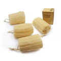 4.7" Natural Loofah Exfoliating Body Scrubber(4Pack),Real Luffa Sponge for Women and Men in Shower - color: 4pack4.7"