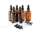 A Bar Above Cocktail Atomizer Spray Bottles and Dropper Set, Small Spray Bottle Set for Your Bar, Versatile Atomizer Glass Bottles, Small Bitters Bottle, Mini Bottles, Amber, 4 Ounces - color: Brown, size: 4oz