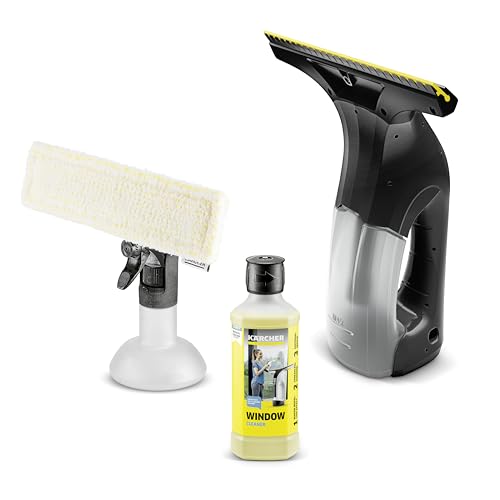 KÄRCHER WV 1 Electric Window Vacuum Squeegee 10" - Perfect for Showers, Mirrors, Glass, and Countertops - Electric Squeegee, Black - color: Black