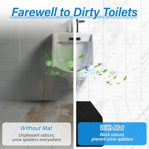 12 Pack Urinal Mats for Men Bathroom,Urinal Floor Mats for Commercial Restrooms,Non-Slip,Water Deodorization,Disposable Urinal Mats Reusable,Urine,Large 17Inch x 20.5Inch