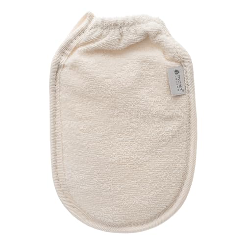 Hydrea London Exfoliating Glove - Organic Egyptian Shower Loofah & Dual-Sided Face Glove Exfoliator - Body Scrubber for Men & Women, Dead Skin Cell Remover, & Bath Scrub for Deep Exfoliation & Detox