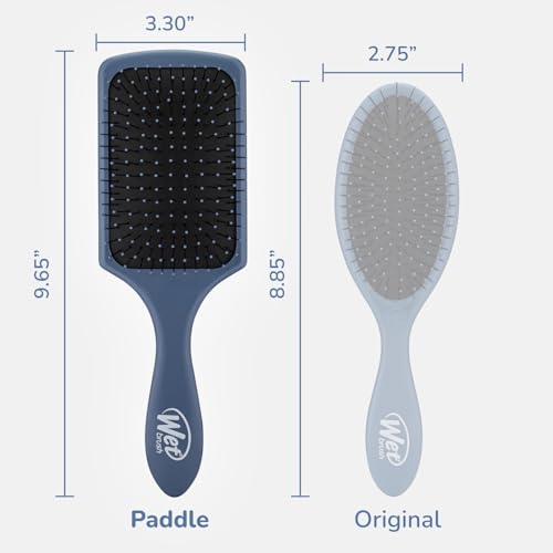 Wet Brush Paddle Detangler Hair Brush, Elemental Blue, Ultra-Soft IntelliFlex Bristles with AquaVent Design, Great For Treatment & Mask Application, Women, Men, Wet, Dry and Damaged Hair - color: Elemental Blue, size: 1 Count (Pack of 1)