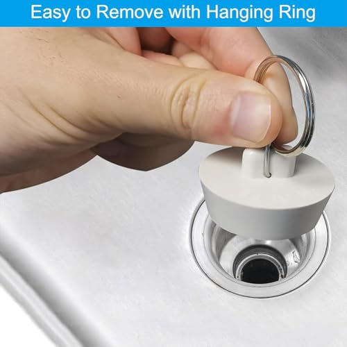 Drain Stopper Set,Rubber Bathtub Sink Stopper,Universal Bathtub Drain Plug for Bathroom,Kitchen(1-1/8in,1-3/8in,1-5/8in)