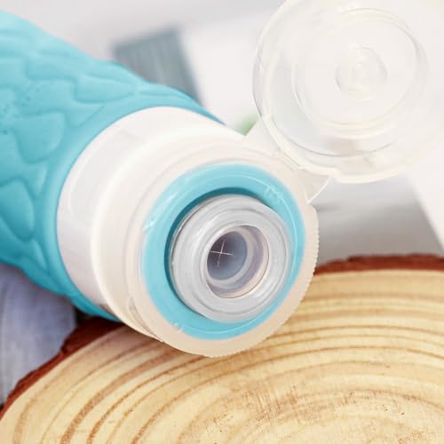 Silicone Travel Bottles for Toiletries 8 Pack Travel Size Toiletries 3.4 oz 1.7 oz, Leakproof Squeeze Travel Size Containers Refillable Cosmetic Jars Set for Shampoo, Conditioner, Creams - color: Tropical Sunset-3.4oz