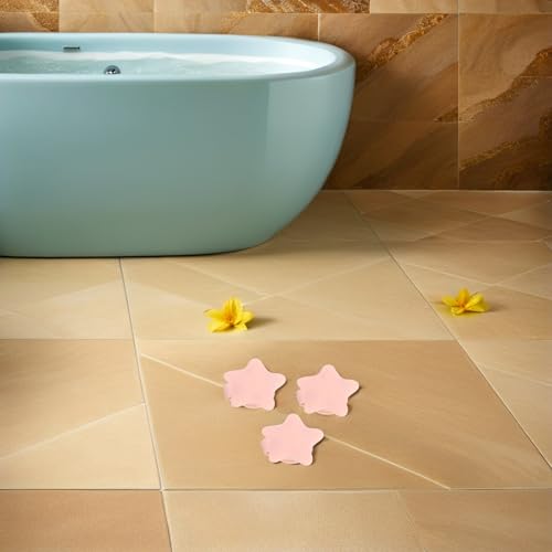 BESPORTBLE 6pcs Pink Silicone Bathtub Drain Stoppers with Wash Basin Plug, Bath Waste Overflow Seal, Fixed Tub Water Stopper Set for Bathroom Accessories
