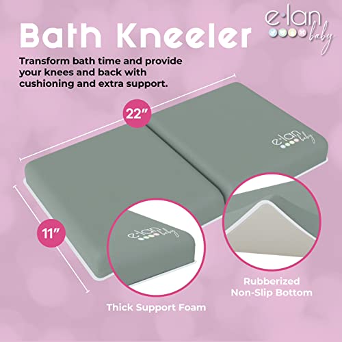 Comfortable Baby Bath Kneeler and Elbow Rest Pad Set - Kneeling Pad Bath Mat with 4 Toy Organizer Pockets,Non-Slip Baby Bathtub Mat, Waterproof and Easy to Clean
