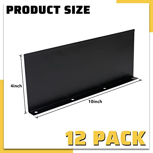 12 Pack Aluminum Gutter Valley Splash Guard,Keep Water from Overshooting The Gutter,for Valley,Corner,or Straight,10 inch Each Piece,Black - color: Black, size: 12 Pack
