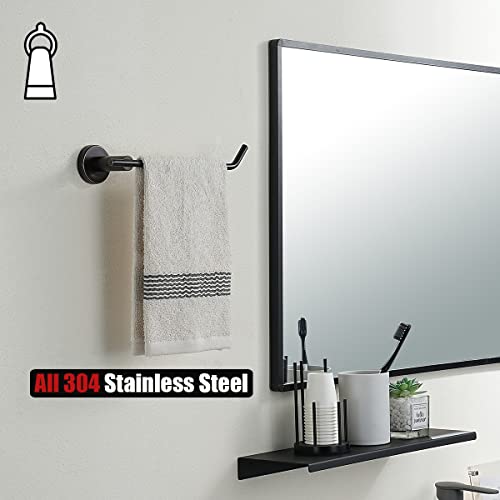 JQK Bathroom Hardware Set Oil Rubbed Bronze, 5-Piece Bath Accessories Set Wall Mount Includes 24 in Towel Bar, 9 in HT Bar, TP Holder, Towel Hook x 2, BAS105-ORB - color: Oil Rubbed Bronze