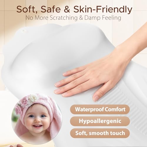 Bath Pillow for Tub, Adjustable Silicone Bathtub Pillows for Head and Neck, 0"–2.3" Neck Support, 34 Suction Cups, Easy to Clean, No Machine Wash Needed (White) - color: White