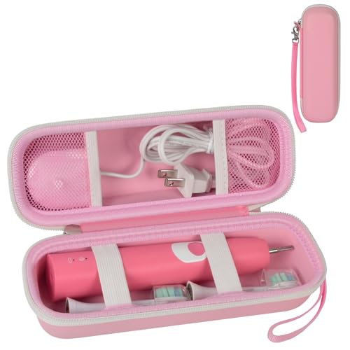 GWCASE Toothbrush Travel Case Compatible with Oral-B Pro 1000 2000 3000 3500 5000 7500/ for Philips Sonicare ProtectiveClean 4100 6100 5100 6500 7500 Rechargeable Electric Toothbrush (Box Only) -Pink - color: Pink