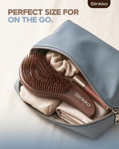 Detangler Brush, Curly Hair Brush for Women, Men & Kids - Wet & Dry Detangling Hair Brush for Curly, Thick, Fine & Wavy Hair - Anti-Breakage Wave Brush, Pain-Free Hairbrush, Smoke Cocoa - color: Smoke Cocoa