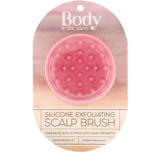 Scalp Massager, Exfoliating Silicone Handheld Head and Temple Scrubber Brush for Hair Stimulation