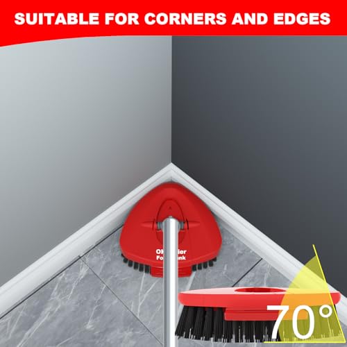2 Pack Upgrade Scrub Brush Replace Heads Compatible with O Cedar EasyWring 1 Tank Spin Mop,Mop Replacement Scrubber Head Brush,Floor Cleaning Brush,More Layers of Bristles for Bathroom, Deck, Kitchen - color: Big 2 Pack
