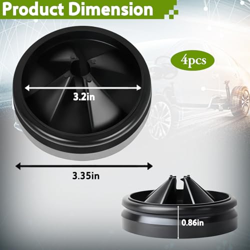 4-Pack 3-3/8in Garbage Disposal Splash Guard Compatible with InSinkErator | QCB-AM Replacement for InSinkErator Evolution & for Moen, Noise Reduction, Leakproof, Durable