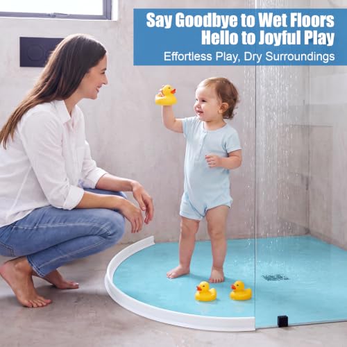 1.97" High Collapsible Shower Threshold Water Dam, 78 Inch Silicone Shower Water Splash Dam Guard Strip Barrier for Bathroom Floor, Wet and Dry Separation Bathroom and Kitchen - style: 1.97"