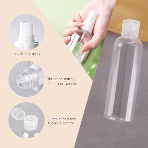 8-Pack Travel Bottles (100ml & 80ml) TSA Approved Leakproof Reusable for All Toiletry Essentials and More