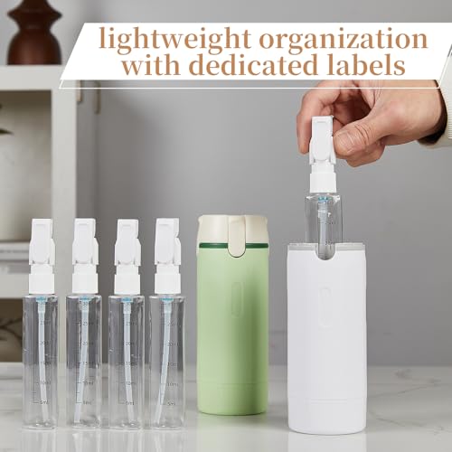 4 in 1 Travel Dispenser Bottle - Refillable Leak Proof and Portable for Shampoo, Conditioner, Shower Gel & Toiletries - Perfect for Vacation, Camping & Gym. (Green) - color: Green